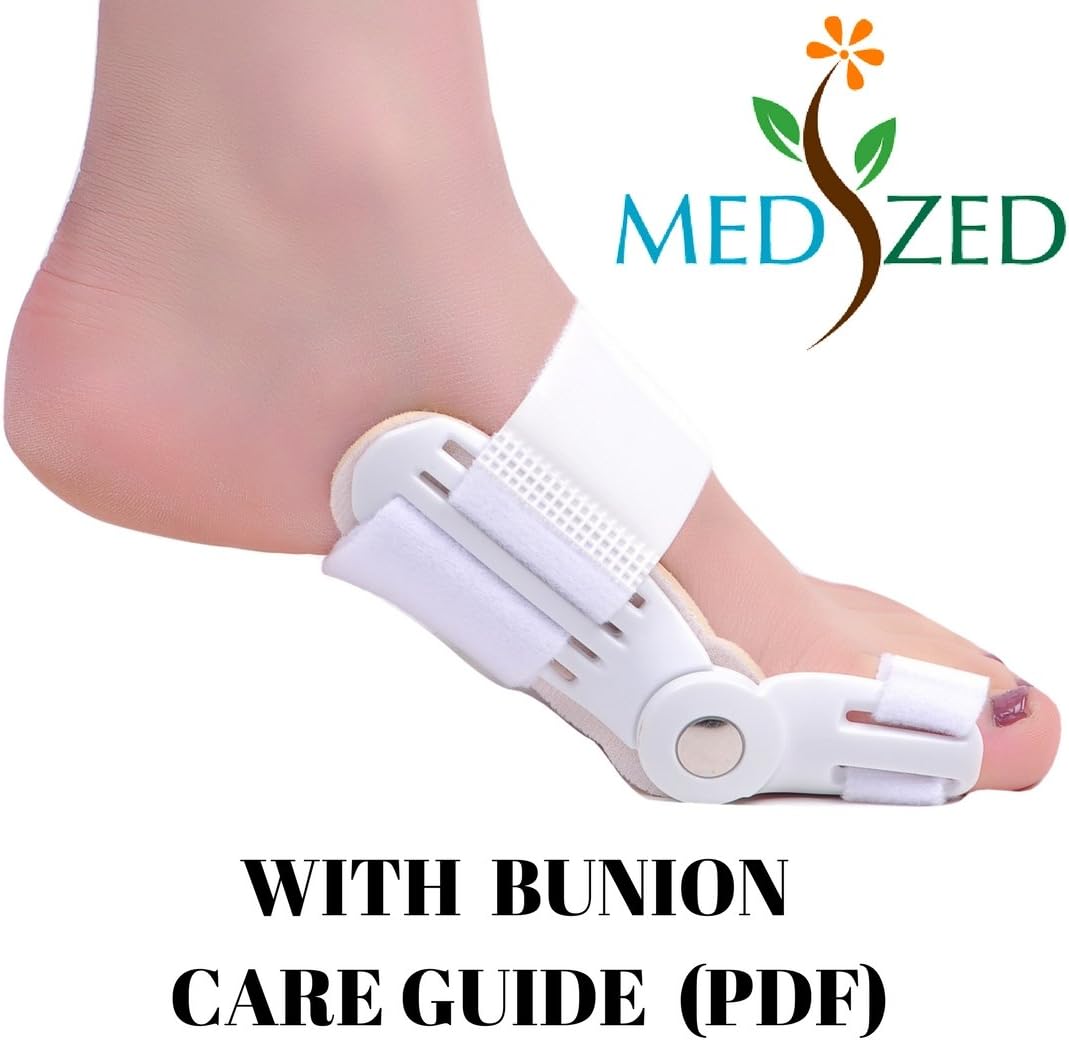 MEDIZED Bunion Splint Aid Hallux Valgus Bunion Treatment Bunion Corrector Bunion Bootie Relief Bunion Pad Toe Straightener Toe Spacer Bunion Protector