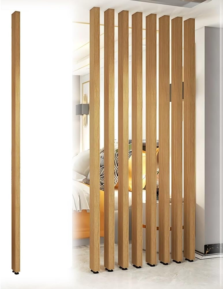 Wall Partition Room Divider Floor To Ceiling, 5-Pack Screen Partition Post Metal Post For Studio/Apartments/Stairway Entrance