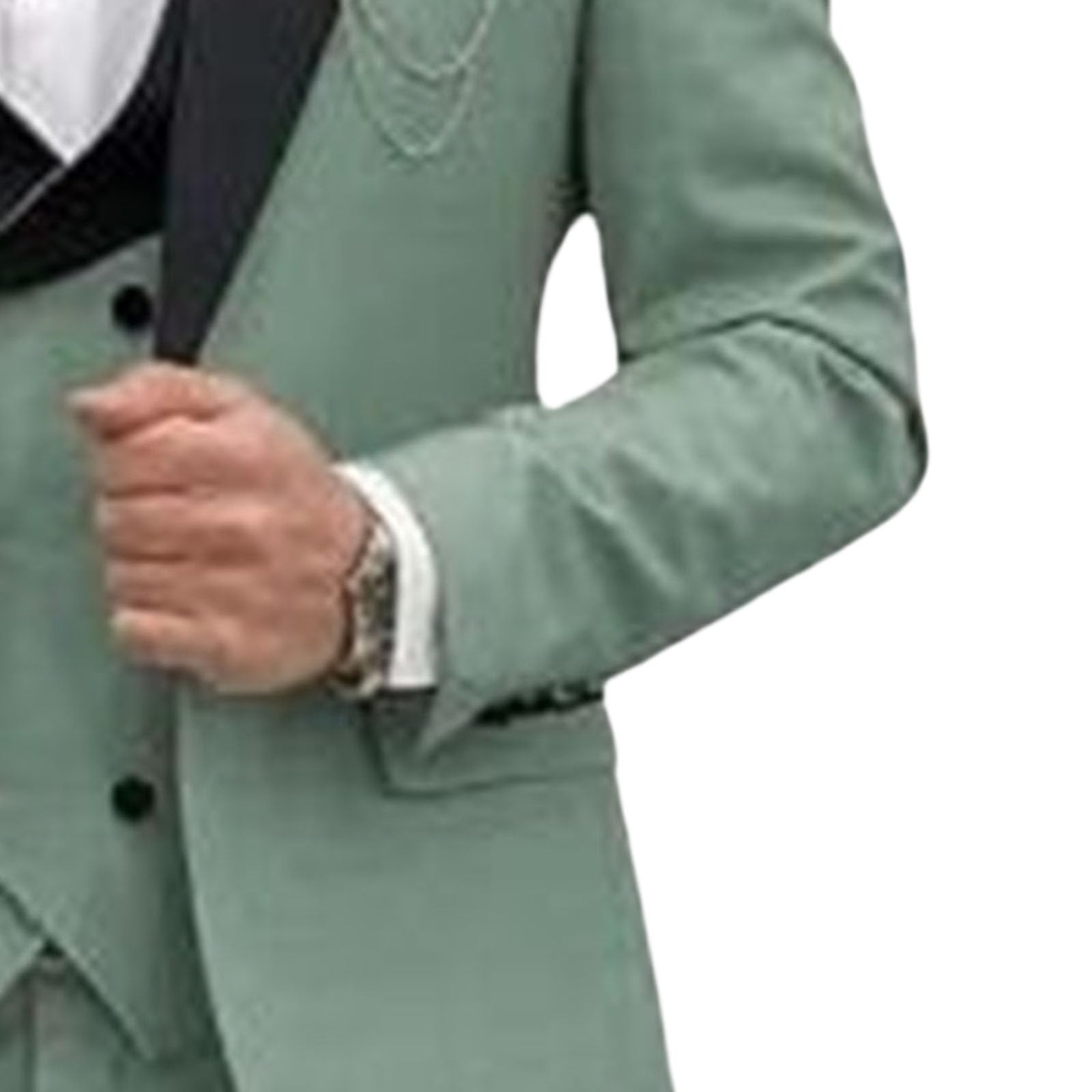 Costume Trois Pièces en Velours pour Homme, Smoking à Un Bouton, Revers Pointus, Veste Gilet Pantalon