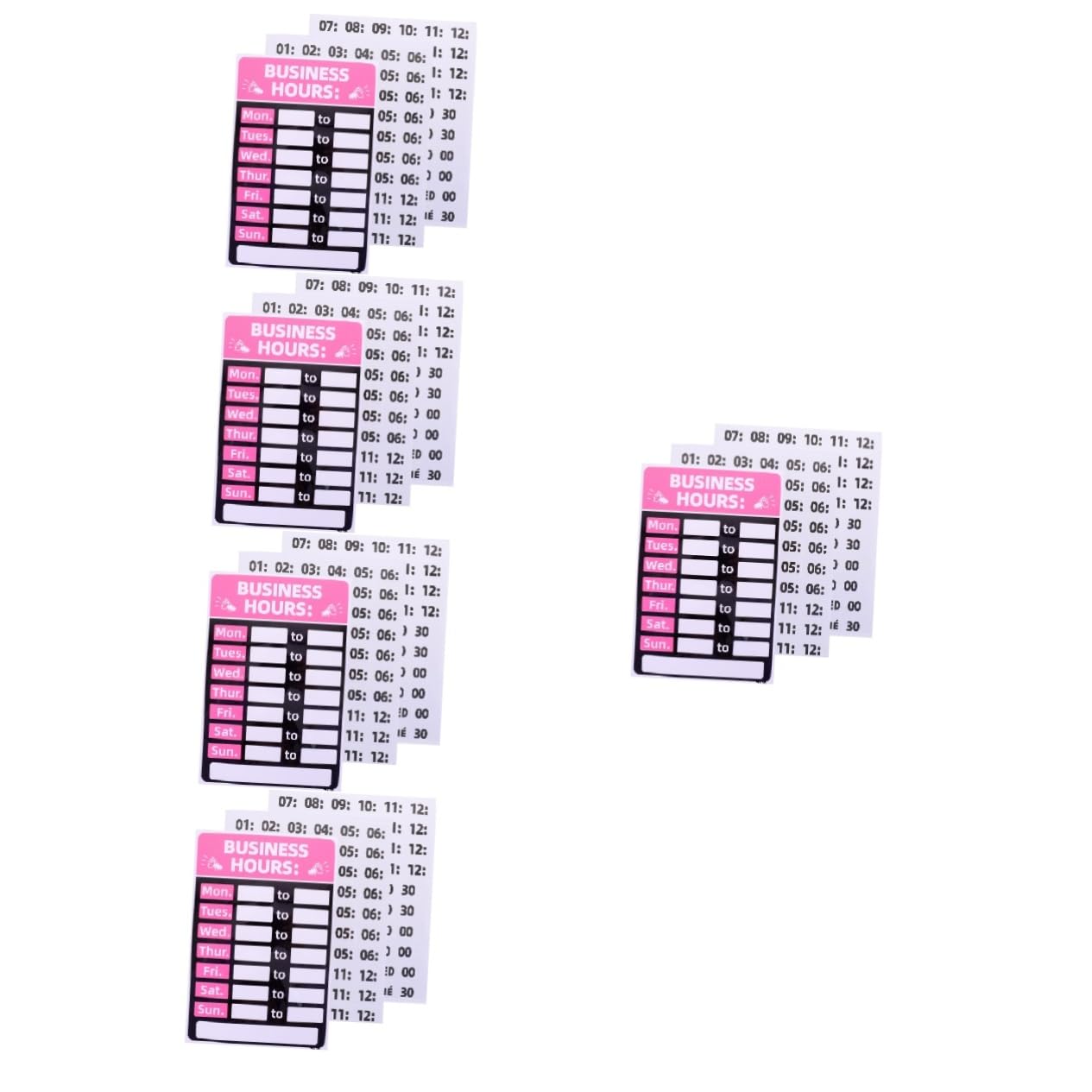 MAGICLULU 10pièces Panneau Heures Ouverture Réversible Pvc Pour Magasins Restaurants Et Cafés Signe Facile à Installer Retirer