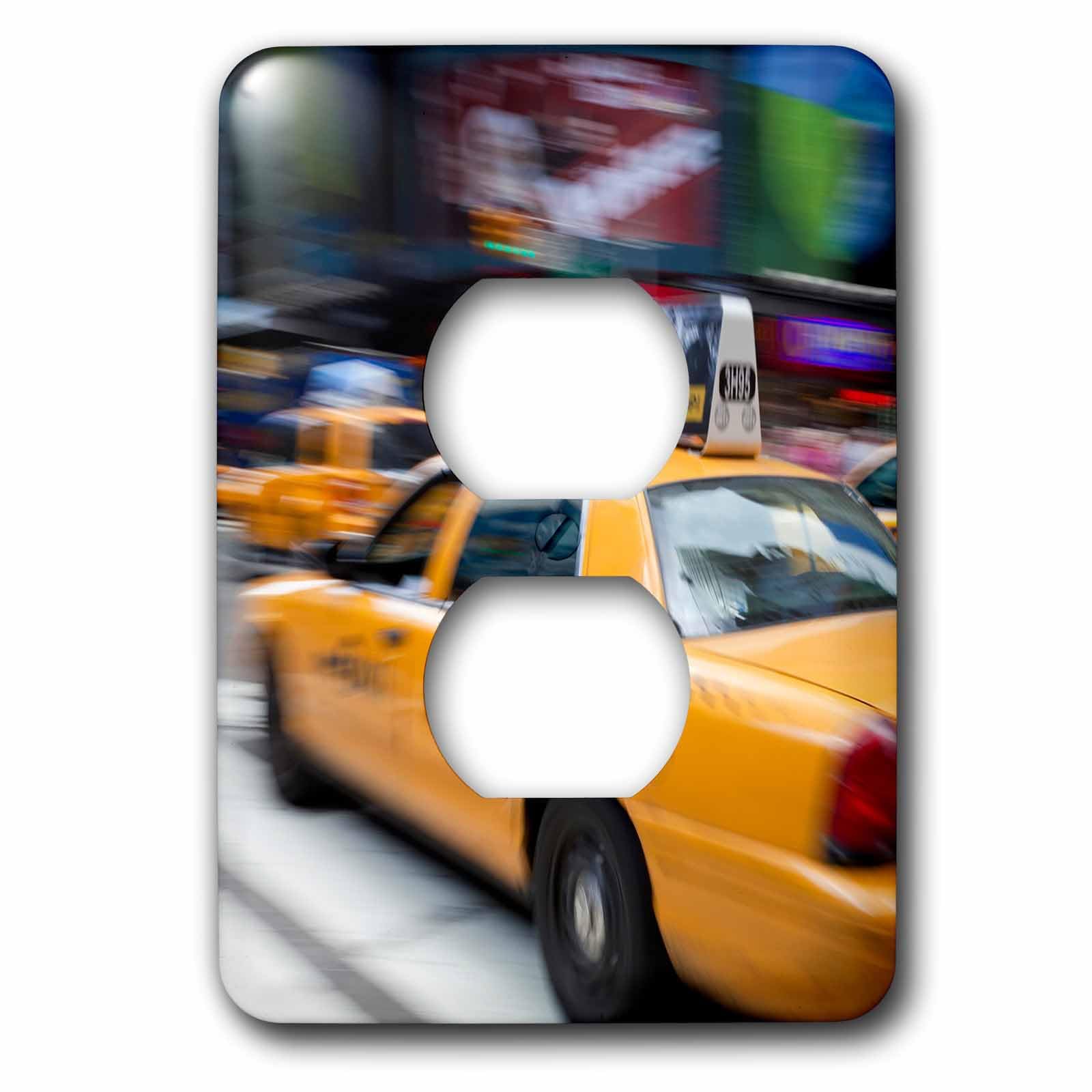Taxi Jaune Times Square cache-prise de courant New York 3dRose lsp_231362_6