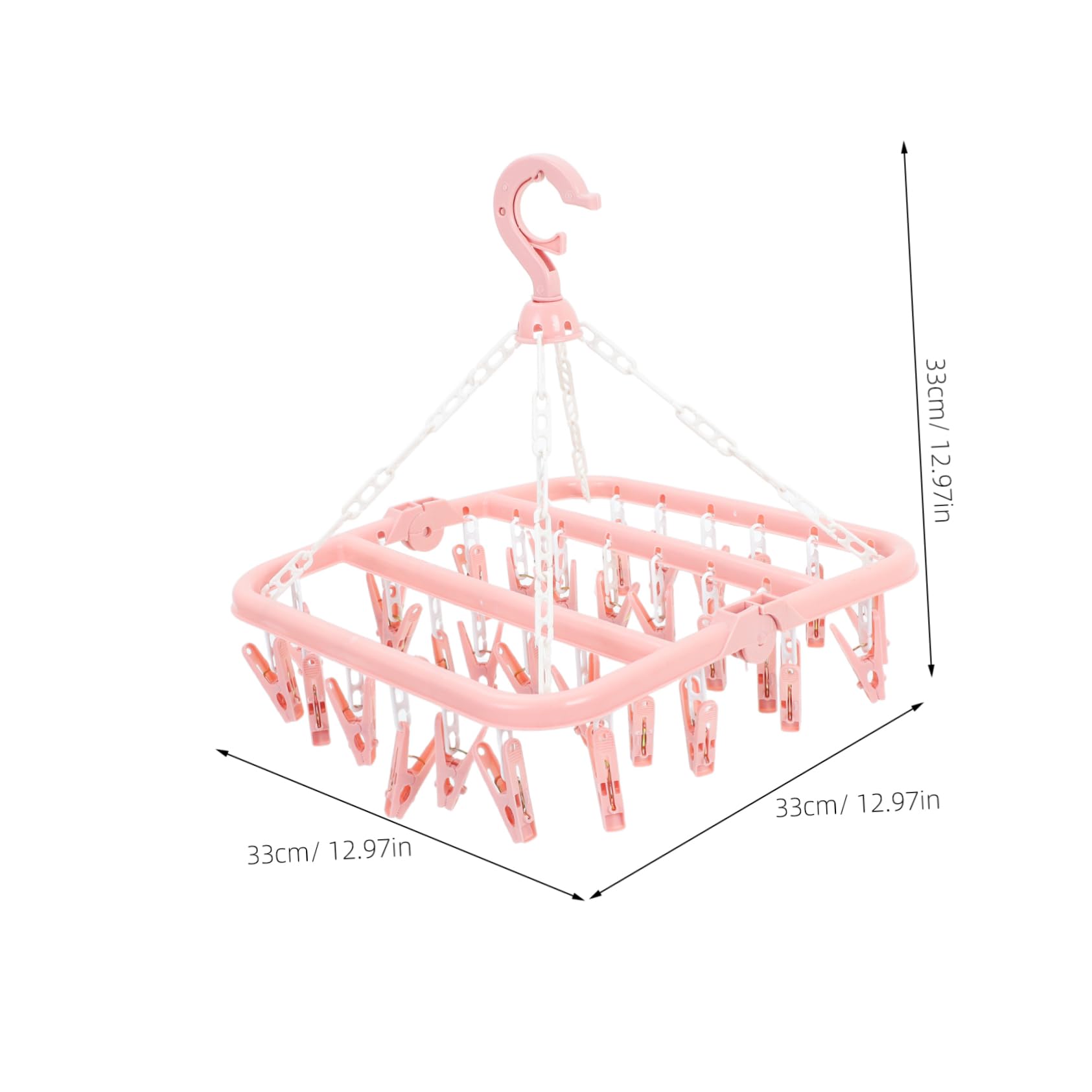 STOBAZA 2pcs Foldable Sock Drying Rack with Clothing Clips Efficient Laundry Hanger for Socks Scarves Towels Space Saving Design for Compact Storage and Convenient Drying