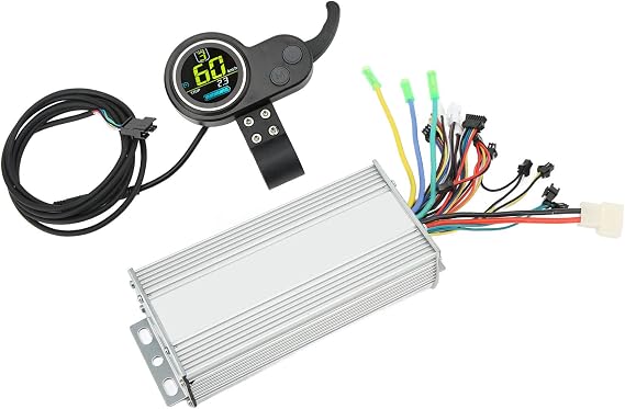 1000w 36v 48vブラシレススピードモーターコントローラーlcdラウンドディスプレイ親指スロットルエレクトリックバイクスクーターキット付き