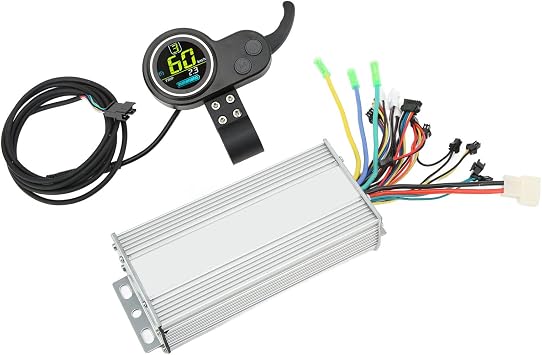 1000w 36v 48vブラシレススピードモーターコントローラーlcdラウンドディスプレイ親指スロットルエレクトリックバイクスクーターキット付き