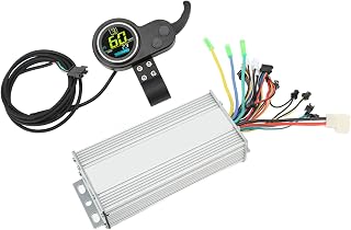 Brushless Motor Controller Kit, Thumb Throttle Heat Dissipation Aluminum Alloy Housing Electric Motor Controller Kit LCD Round Display 1000W for Electric Bike