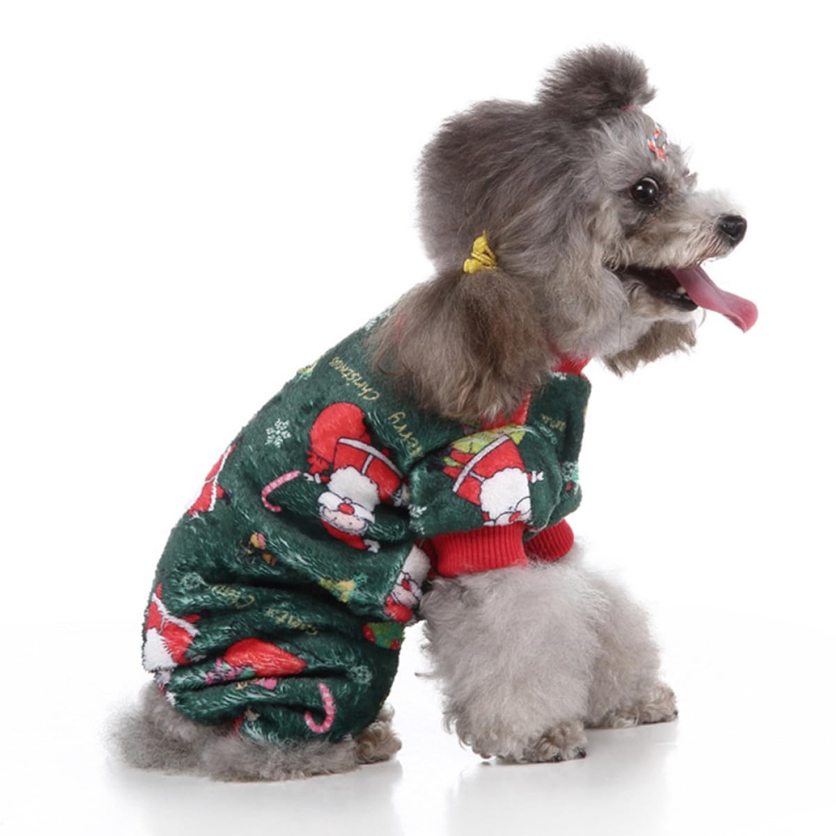 INOOMP Weihnachtliche Hundebekleidung aus Korallfleece 3 Stück mit Schneeflocken und Rentiermotiv Warm und Gemütlich für Kalte Tage im Auto und Zuhause
