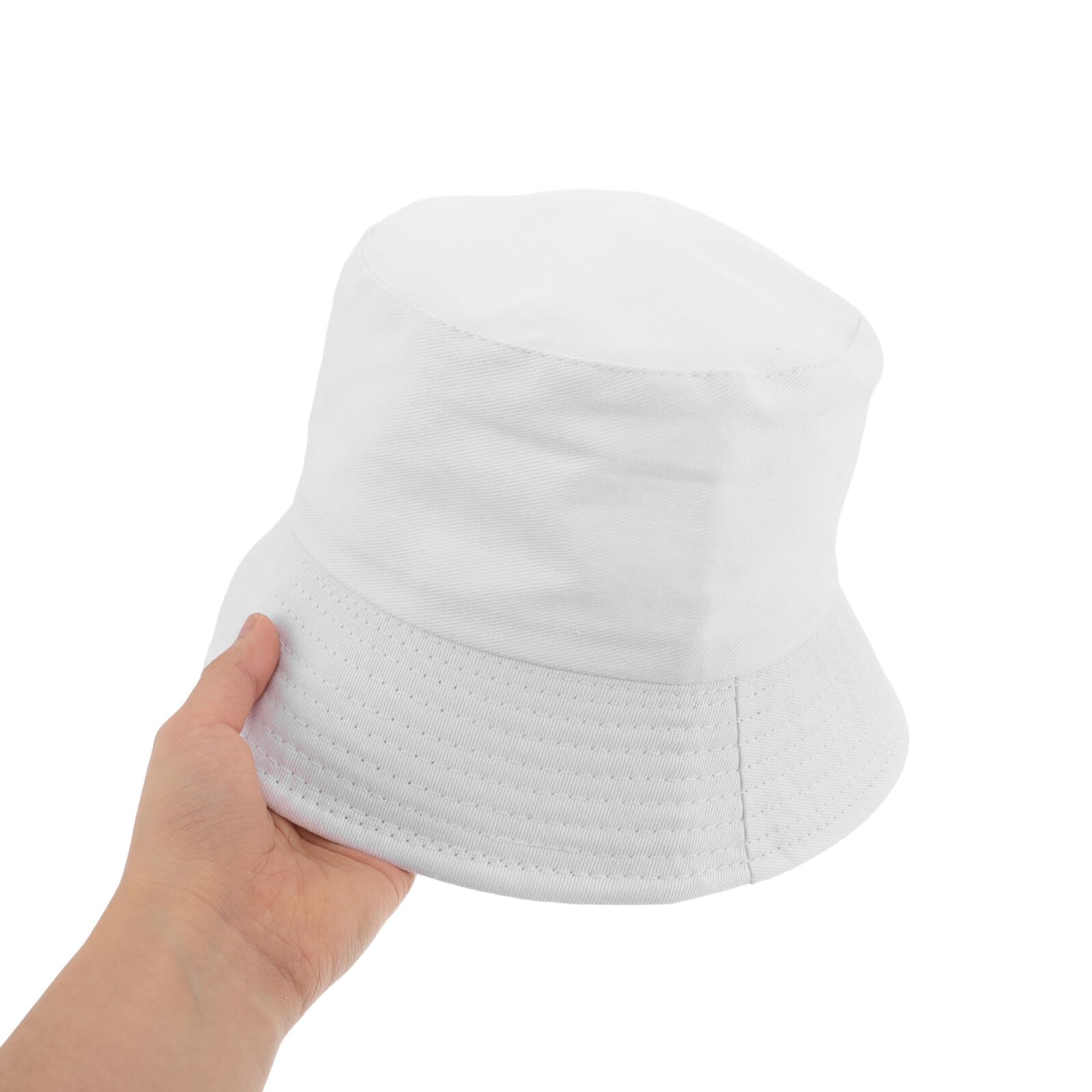 Lot de 6 Casquettes Garçon et Filles Blanches à Personnaliser – Casquettes de Pêcheur Vierges en Tissu Léger Bord Large Anti-UV Chapeaux de Plage Créatifs pour Loisirs