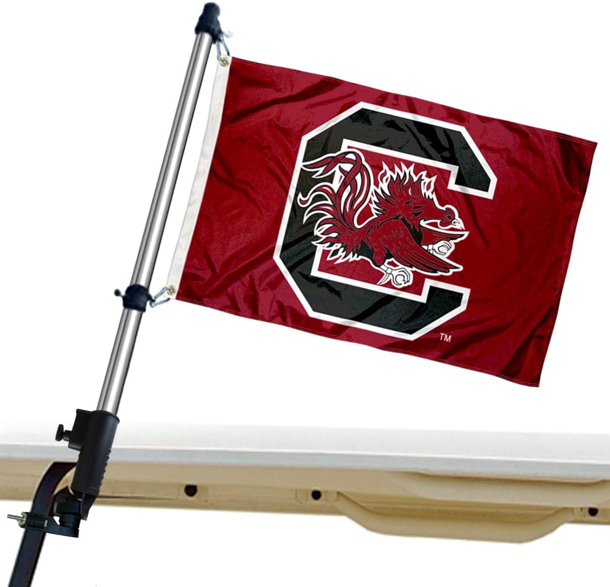 College Flags & Banners Co. South Carolina Gamecocks Golf Cart Flag Pole and Holder Mounting Bracket