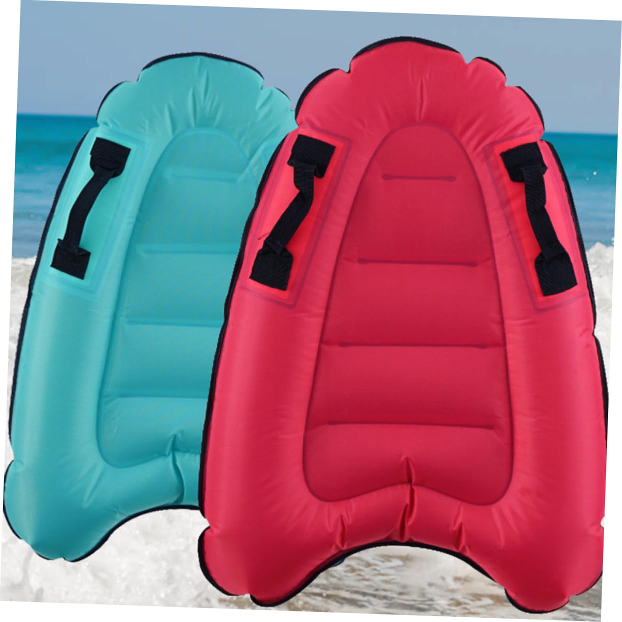 Tavola da Surf Gonfiabile Flottante, Pvc, Maniglia | Materasso Gonfiabile Spiaggia Pieghevole, Antiscivolo, Vacanze Estive, Party e Celebrazioni