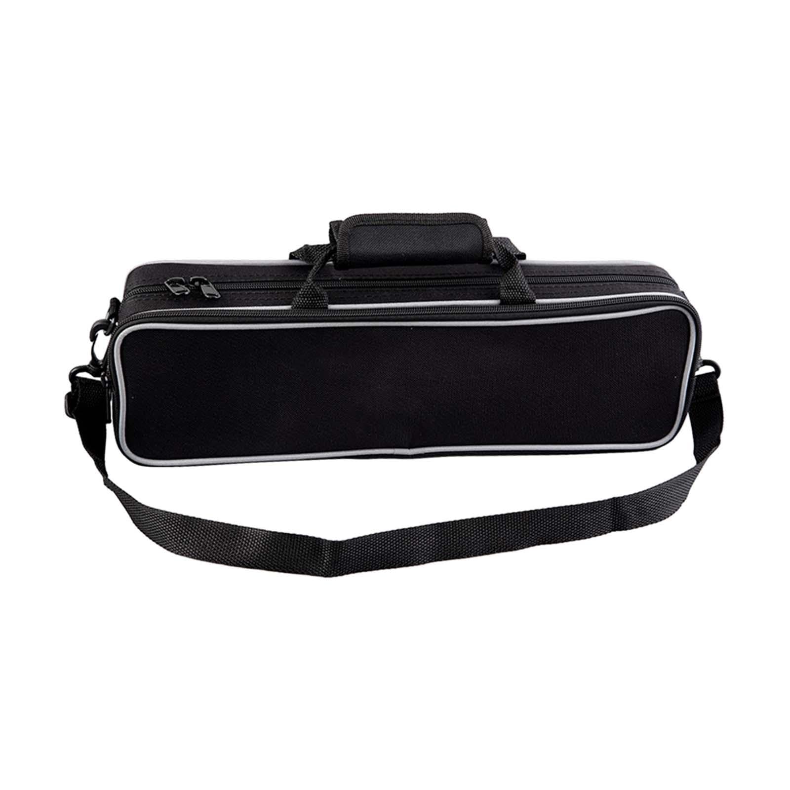 Estuche para Flauta de 16 Agujeros, Bolsa de Transporte Multifuncional de Lona, Ligero, con Correa para El Hombro Y Bolso de Mano, Plata