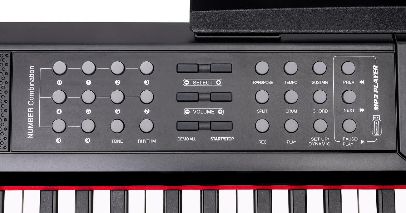 auvisio Klavier: E-Piano mit 88 Hammermechanik-Tasten + Ständer (MIDI Keyboard, MIDI Keyboard 88, Stativ)
