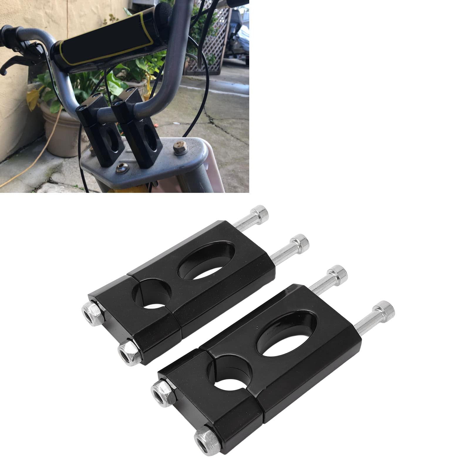 Riser Manubrio Moto Universale Da 22mm - Altezzatore In Alluminio Nero Per Guida Comoda - Foto 3