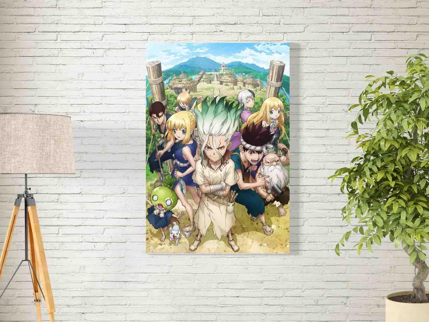 bpa senku ishigami Wall Art for Decoration easy to hang, 90x60cm, 1Pcs