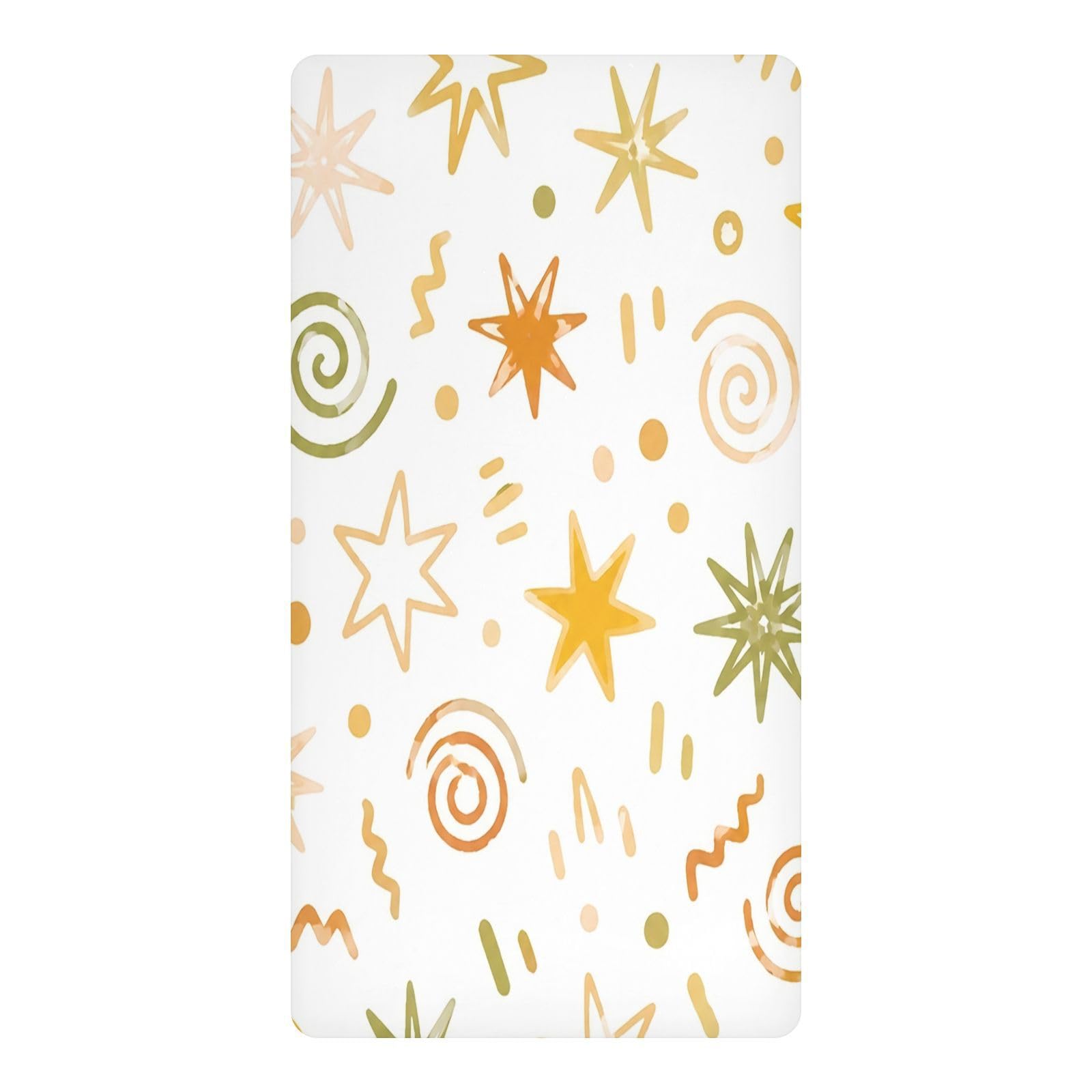 BOESI Star Doodle Waterproof Crib Sheet,Fitted Mattress Protector