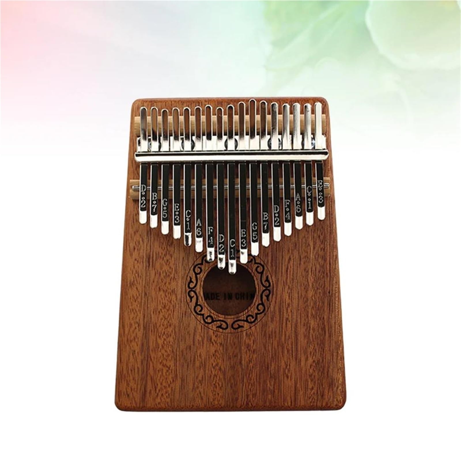 Kalimba Z 17 Klawiszami I Rozszerzoną Klawiaturą O Wyjątkowym Zakrzywionym Kształcie Zapewniającym Harmonię Dłoni I Nadgarstków Kalimba