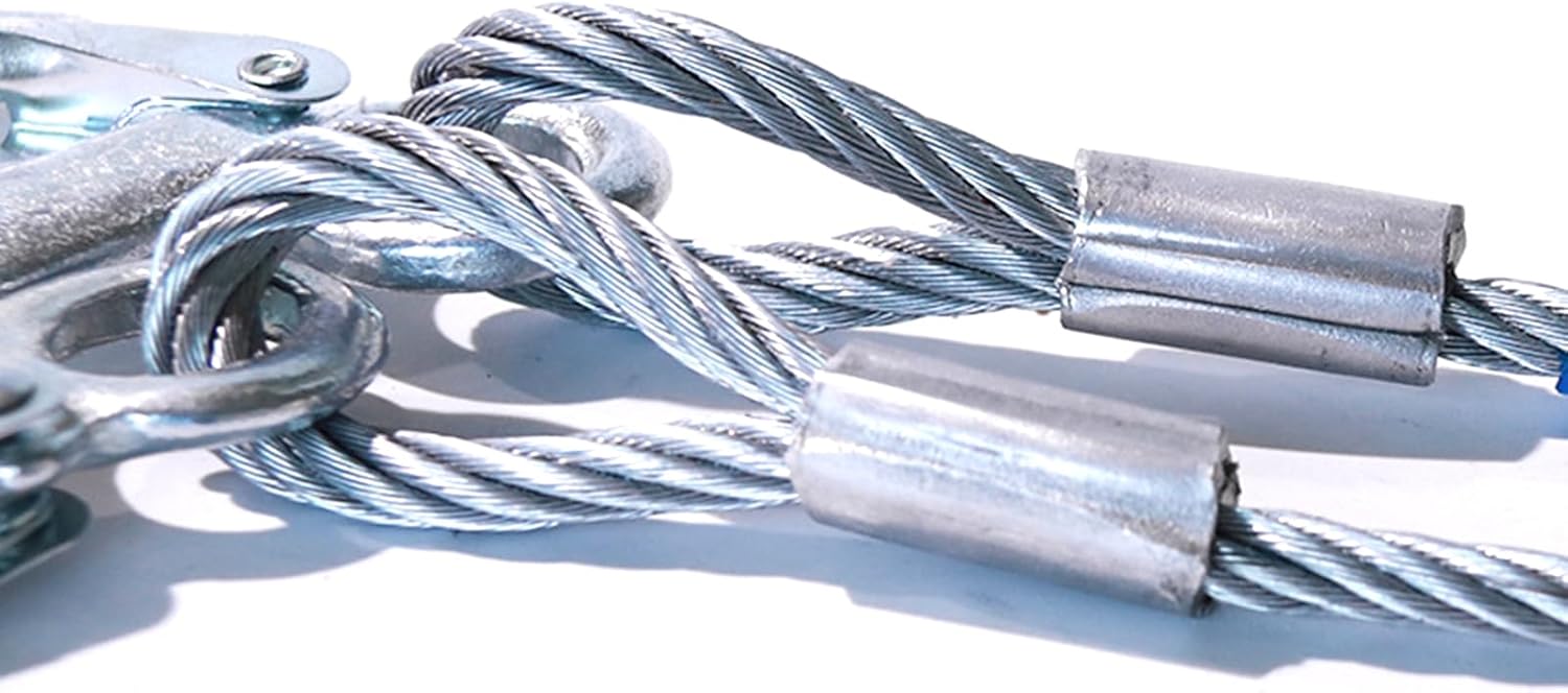 Heavy Duty Tow Cable for Vehicle Recovery Winch Strap Tow Rope Trailer Rope with Hook for Towing Car SUV All Weather Towing Strap