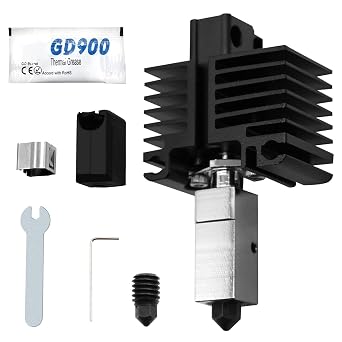 TZ2.0 Bimetal Heatbreak Hotend High Temp 500C with Extra CHT High Flow Hardened Steel Nozzle for Bambu Labs X1, P1P hotend 3D Printer Extruder Hot End Upgrade