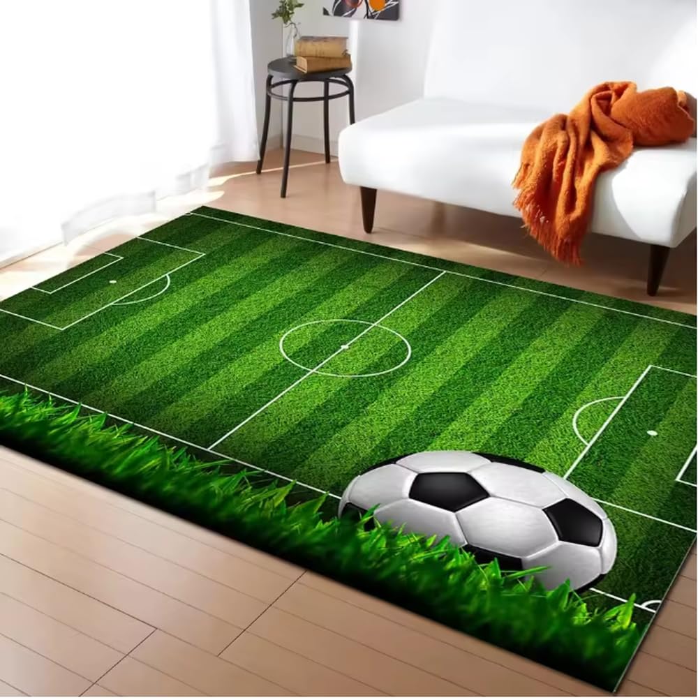 Tapis de sol football antidérapant pour créer un coin jeu dans le salon