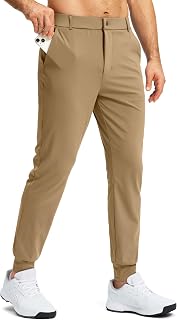 Men's Stretch Golf Joggers with 3 Pockets Slim Fit Sweatpants Work Dress Casual Pants for Men with Belt Loops