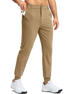 G Gradual Mens Stretch Golf Joggers with 3 Pockets Slim Fit Sweatpants Work Dress Casual Pants for Men