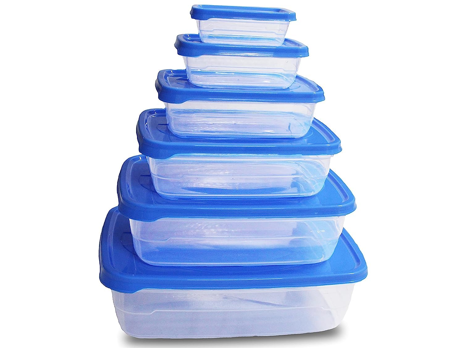 DOLIVA Transparent Air Tight Lid Rectangular Plastic Kitchen Food Storage Container | Clear Fridge Freezer Meat Storage Boxes Bowl - 6 Pcs (225ml, 325ml, 650ml, 1250ml 2200ml, 3500ml) (B0CBJZ6M4M) Amazon Price History, Amazon Price Tracker