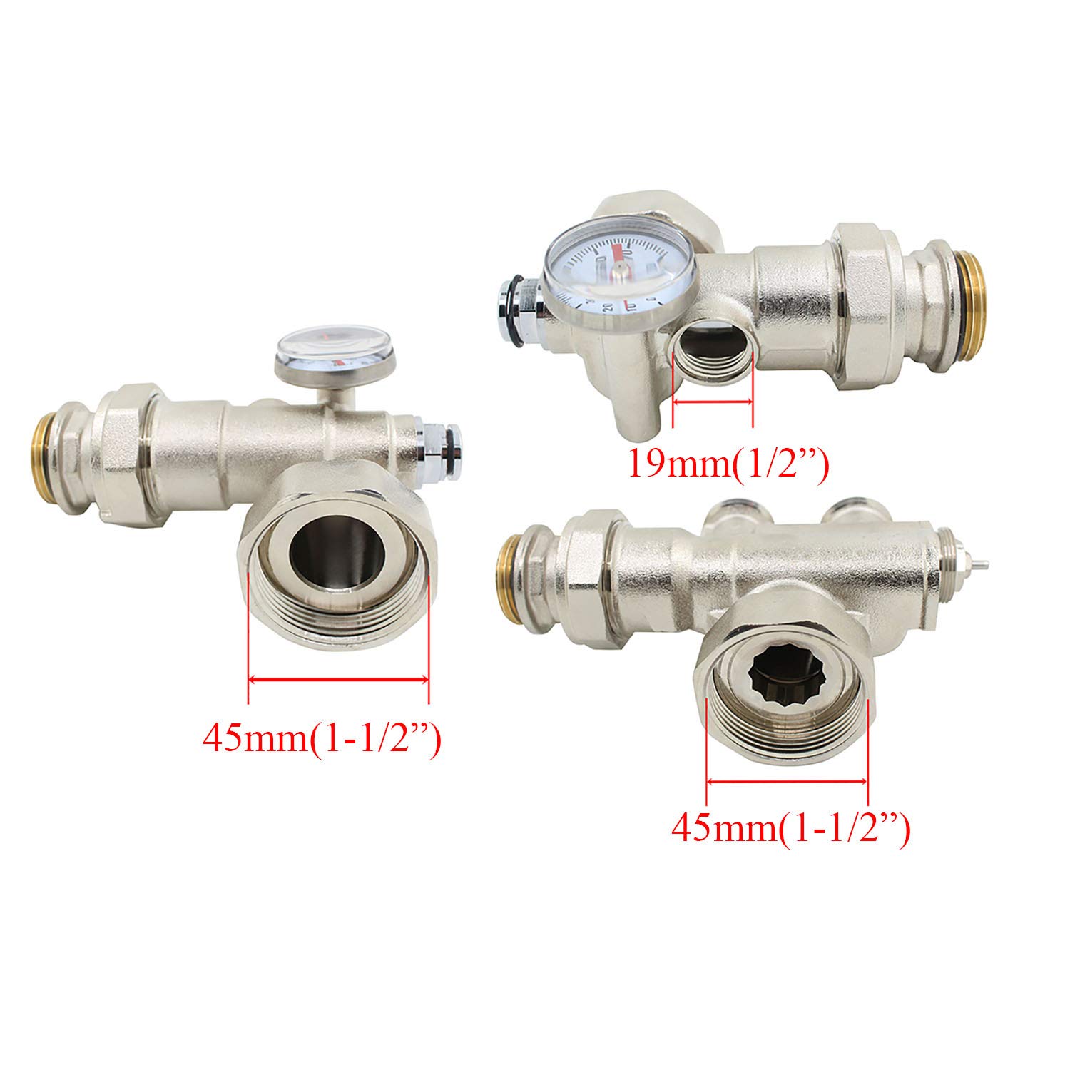 kit gruppo pompa riscaldamento di valvola sfogo aria sicurezza testa termostatica termostato - per collettore riscaldamento a pavimento pompa ricircolo acqua riscaldamento