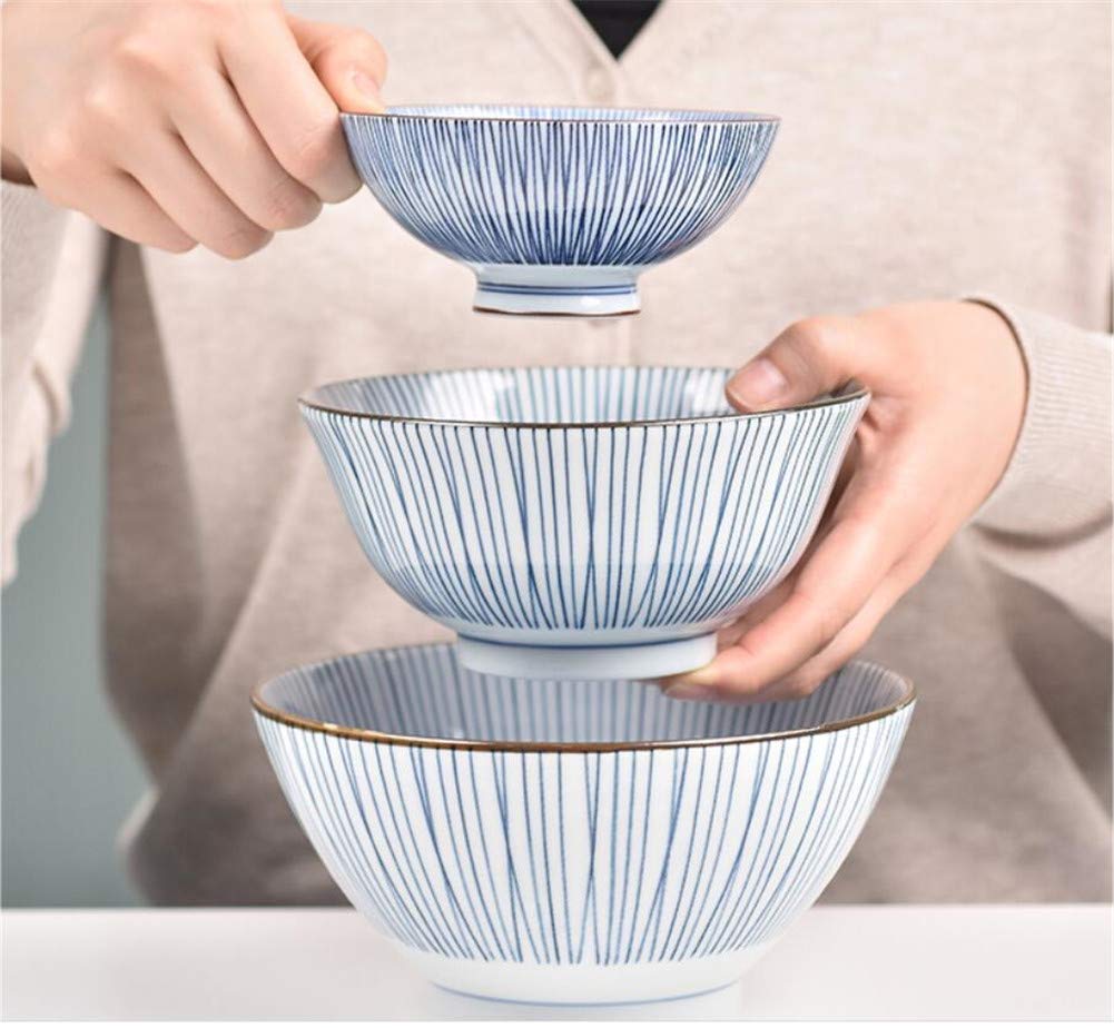Japońska ceramiczna duża miska do serwowania, ceramiczna miska do serwowania, mała biała salaterka, miska na zupę ramen, na przekąski, imprezy, jedzenie, płatki śniadaniowe, makaron