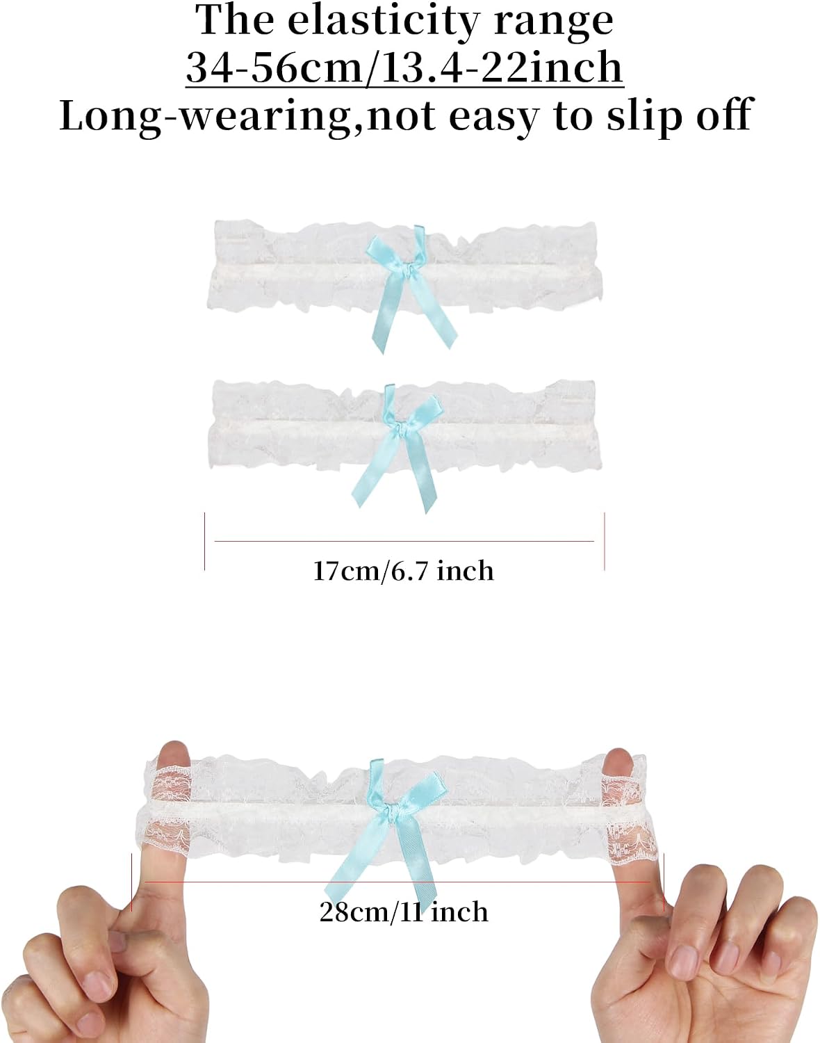 comeondear Wedding Garters for Bride Lace Bridal Women Garter Set 2pcs Bridal Lingerie for Women