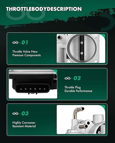 Miniatura 5 de SCITOO Cuerpo del acelerador 161193TA0A Acelerador automotriz Ajuste para Nissan para Altima 2.5l 13-18, para Nissan para Frontier 2.5l 05-19, para