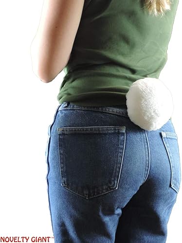Miniatura 4 de Novelty Giant - Accesorio de disfraz de cola de conejo de peluche gigante