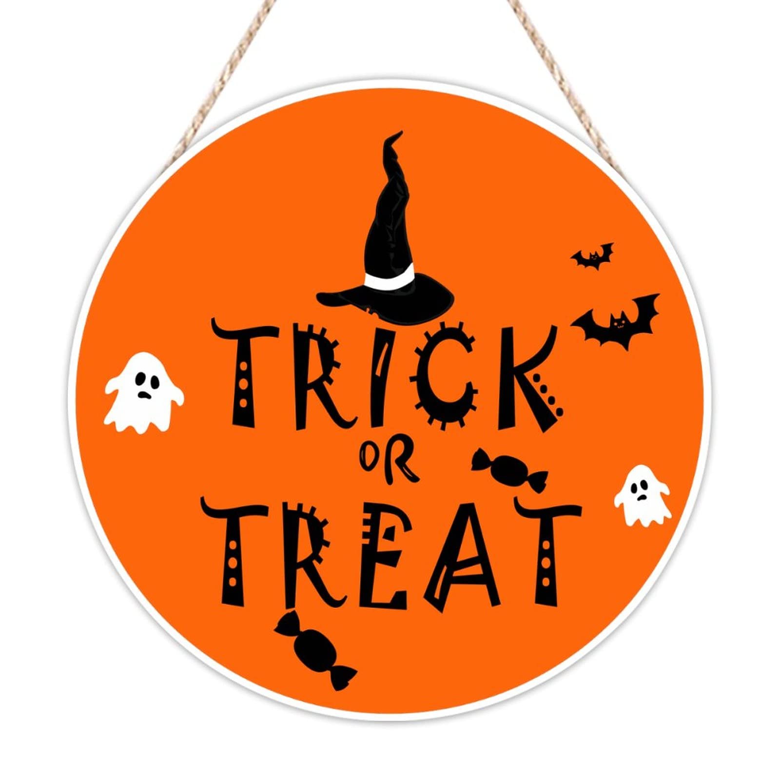 Décoration Halloween Trick or Treat pour entrée de maison de campagne