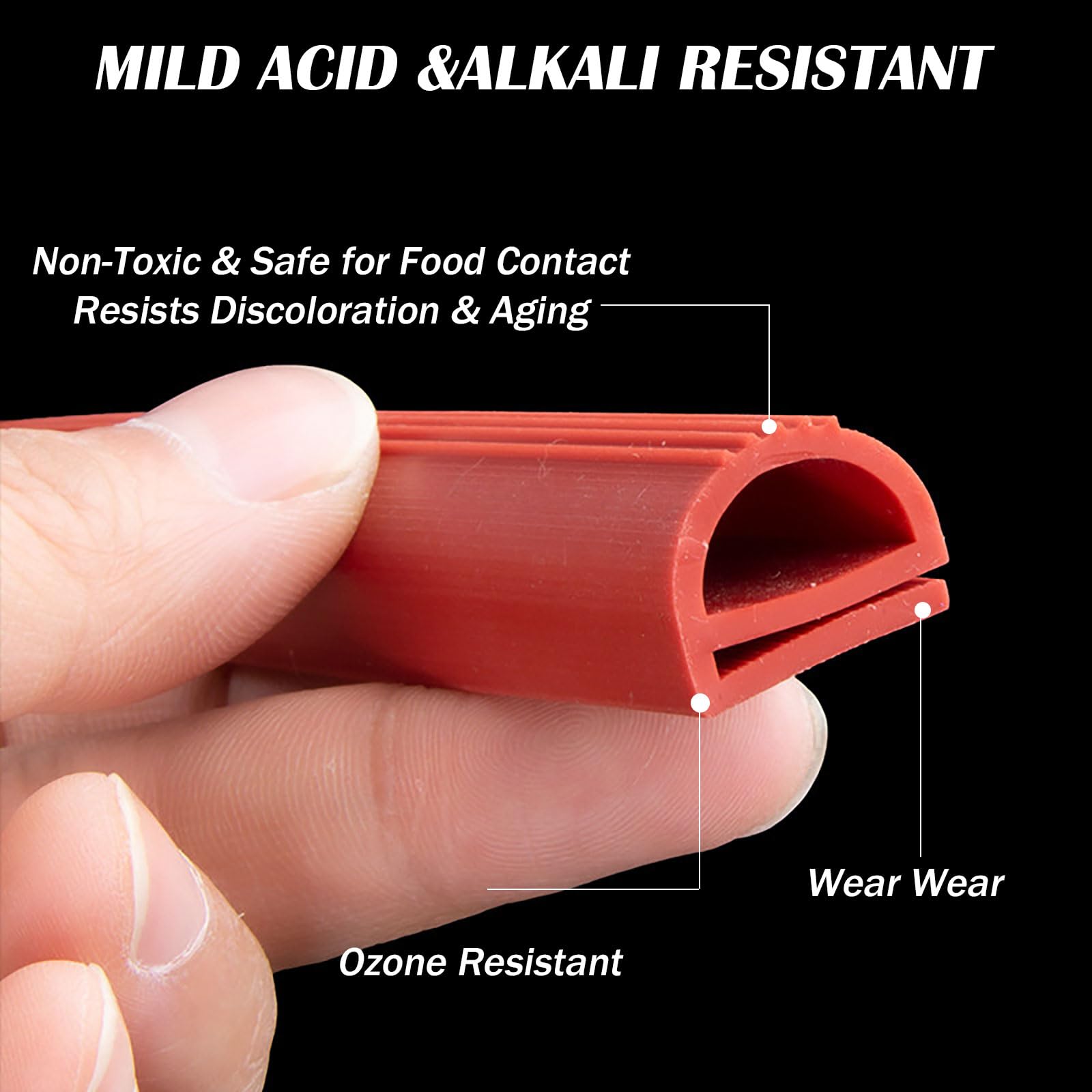 Junta Silicona Perfil E Alta Temperatura Junta Horno Silicone Gasket Resistente Calor Junta Industrial Horno Recambio Máquina Sellado Térmico Industrial
