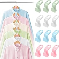 Vista 1 de 50 ganchos para colgar ropa que ahorran espacio, organizadores de plástico para armarios y extensor de almacenamiento para conexión de perchas