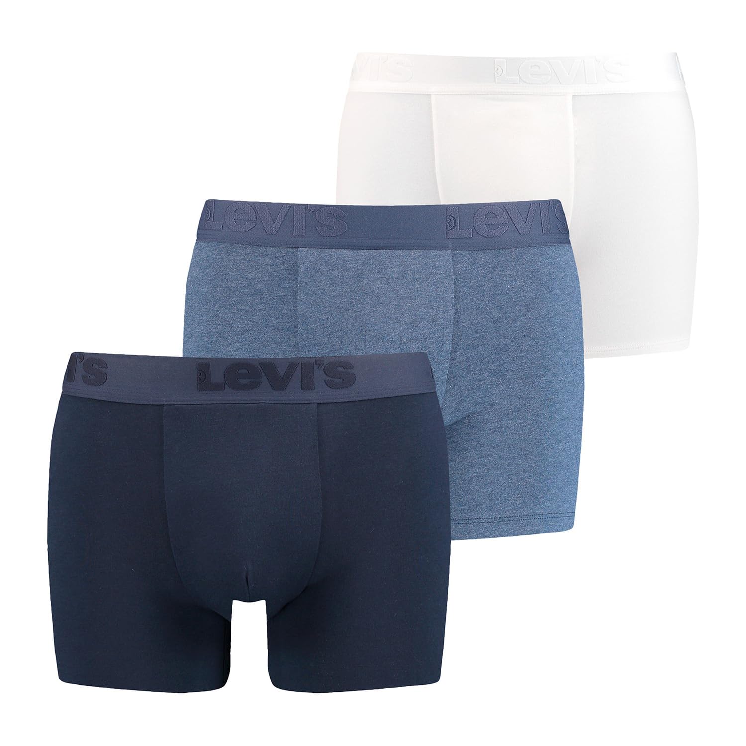 LEVIS Men's Premium Men's Boxer Briefs (3 Pack) Boxer Shorts, Blue Combo, L