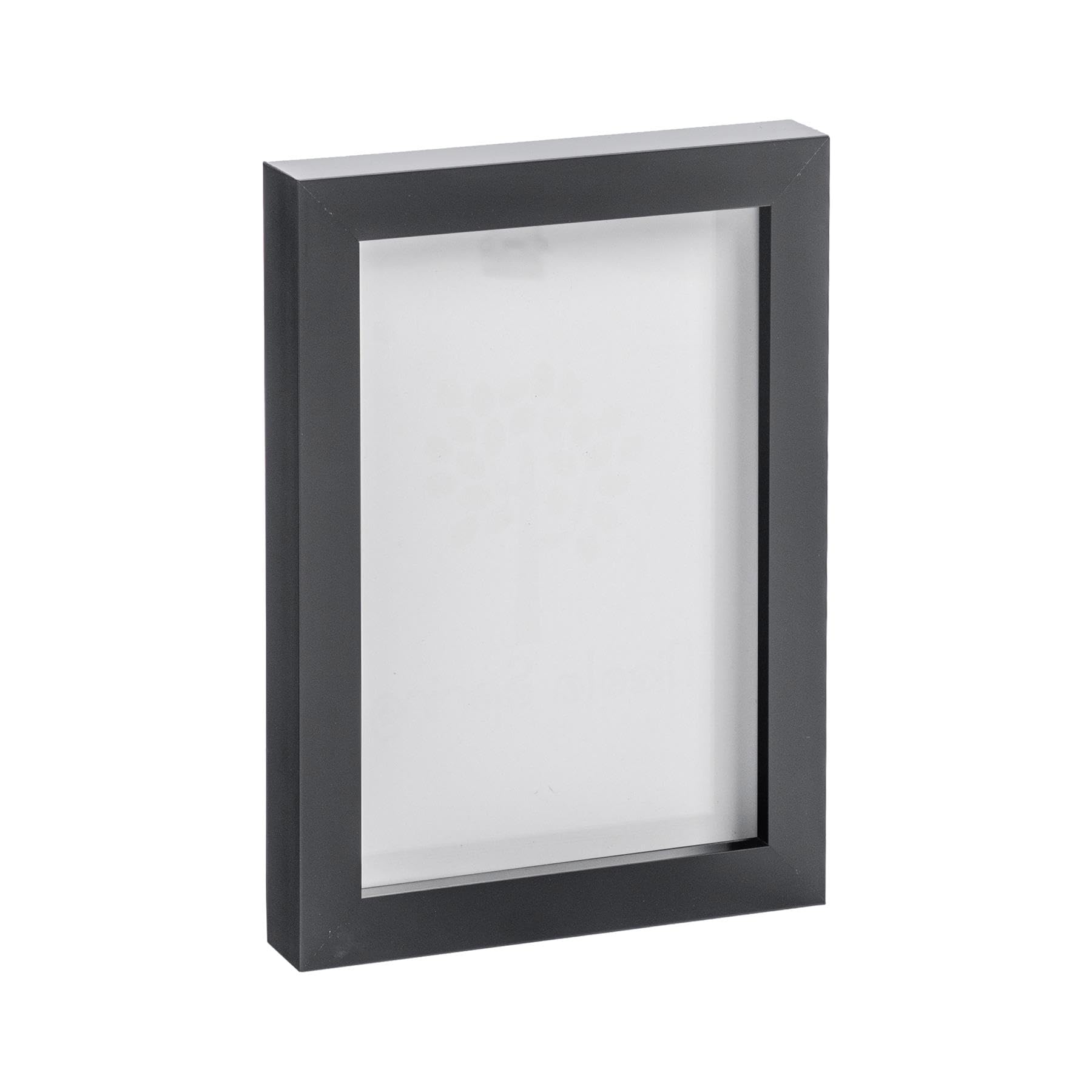 Nicola Spring Photo Frame - Fits Photo Size 5 x 7 (12 x 17cm) - Pack of 1 - Black Picture Frame Wall Mounted Small Portrait with Stand Freestanding Certificate Poster Display