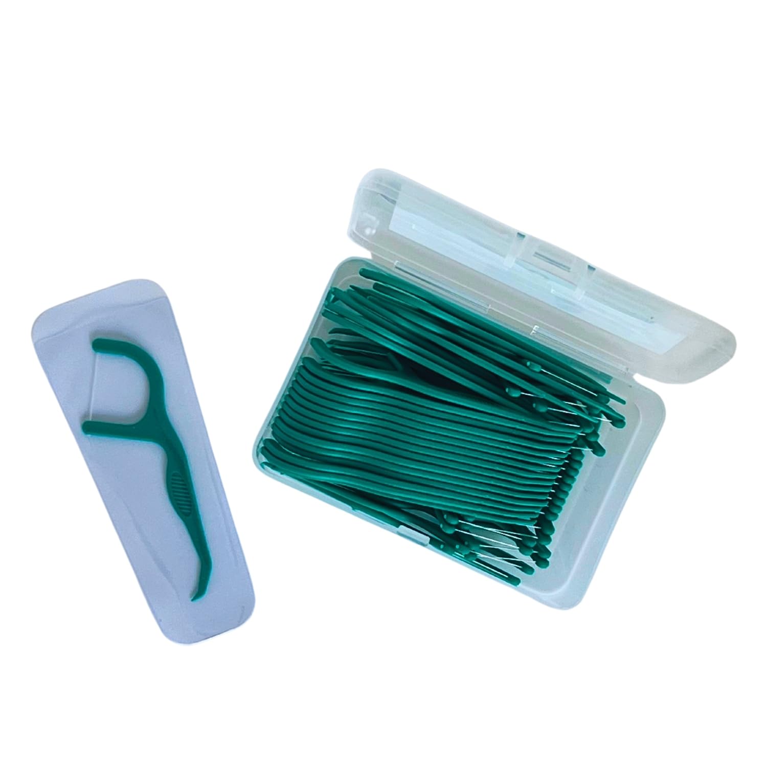 StopEver Fresh & Gliss Kürdanlı Diş İpi 2'li Paket (100 Adet) | Nane Aromalı | Diş Arası Temizliği, Ağız Hijyeni ve Günlük Kullanım için İdeal | Plastik Kutulu ve Taşıma Kılıflı Hediyeli