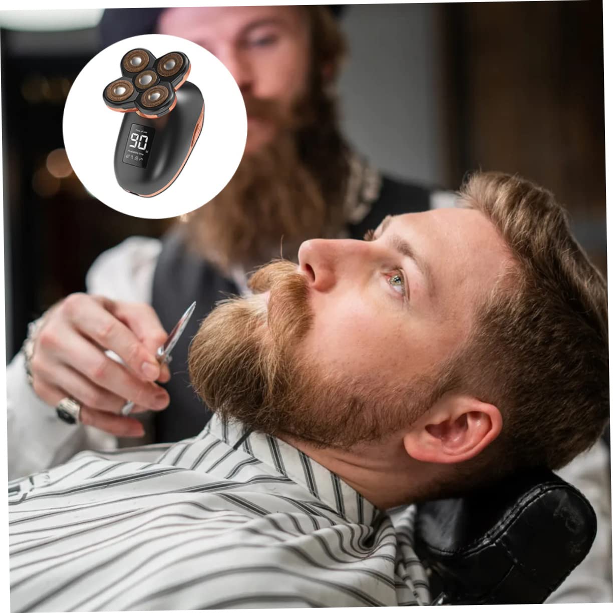 Ipetboom Afeitadora Cabeza Hombre Maquinilla De Afeitar Hombre Carga Cortadora Eléctrica Herramientas Recorte Diseño Innovador Material Duradero Diario