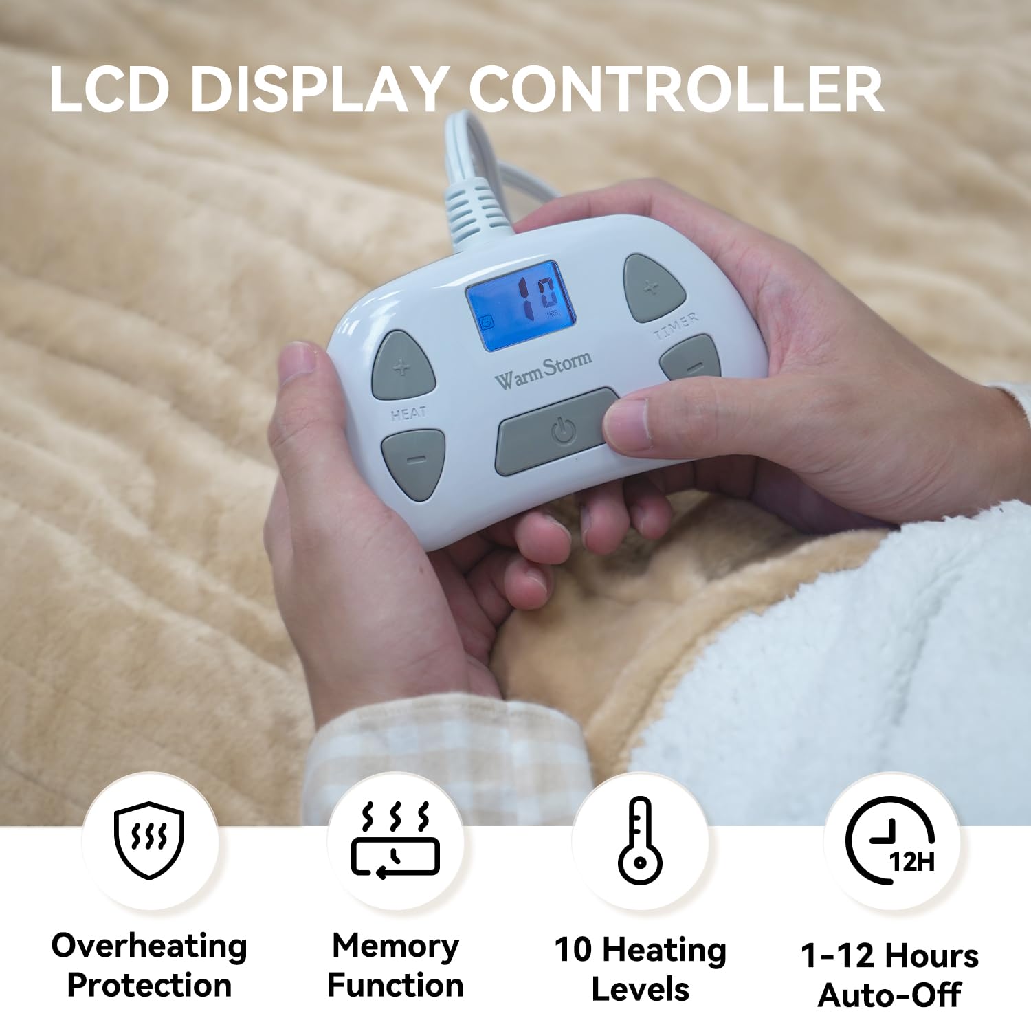 Heated Electric Blanket Queen Size 84