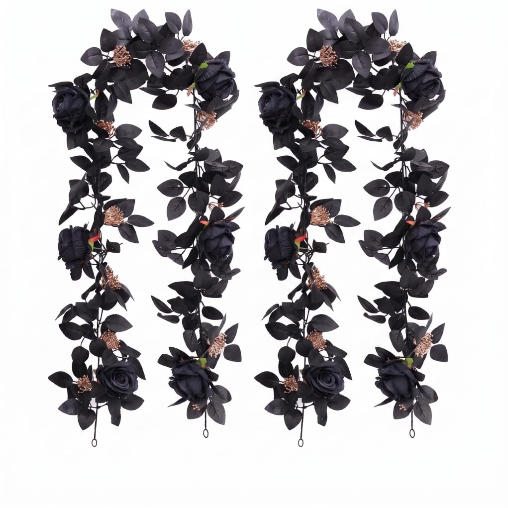 Flores artificiales góticas flexibles para decorar chimeneas y escaleras