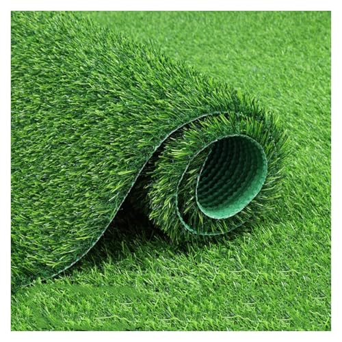 Rouleau gazon artificiel réaliste tapis pelouse synthétique durable jardin extérieur - 2