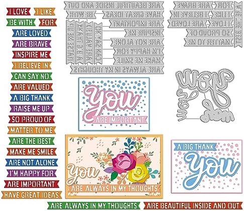 INFUNLY Envelope Die Cuts Metal Tag Cutting Dies Envelope Stamp Die Cuts for Card Making Embossing Stencils for DIY Scrapbooking Album Craft Party Decorations Paper Cards Die Cuts Easter