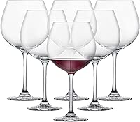 Schott Zwiesel Classic Burgundy Cup Red Wine Glass (Set of 6), Classic Burgundy Glasses for Red Wine, Dishwasher Safe Tritan Crystal Glasses, Made in Germany (Item No. 123655)