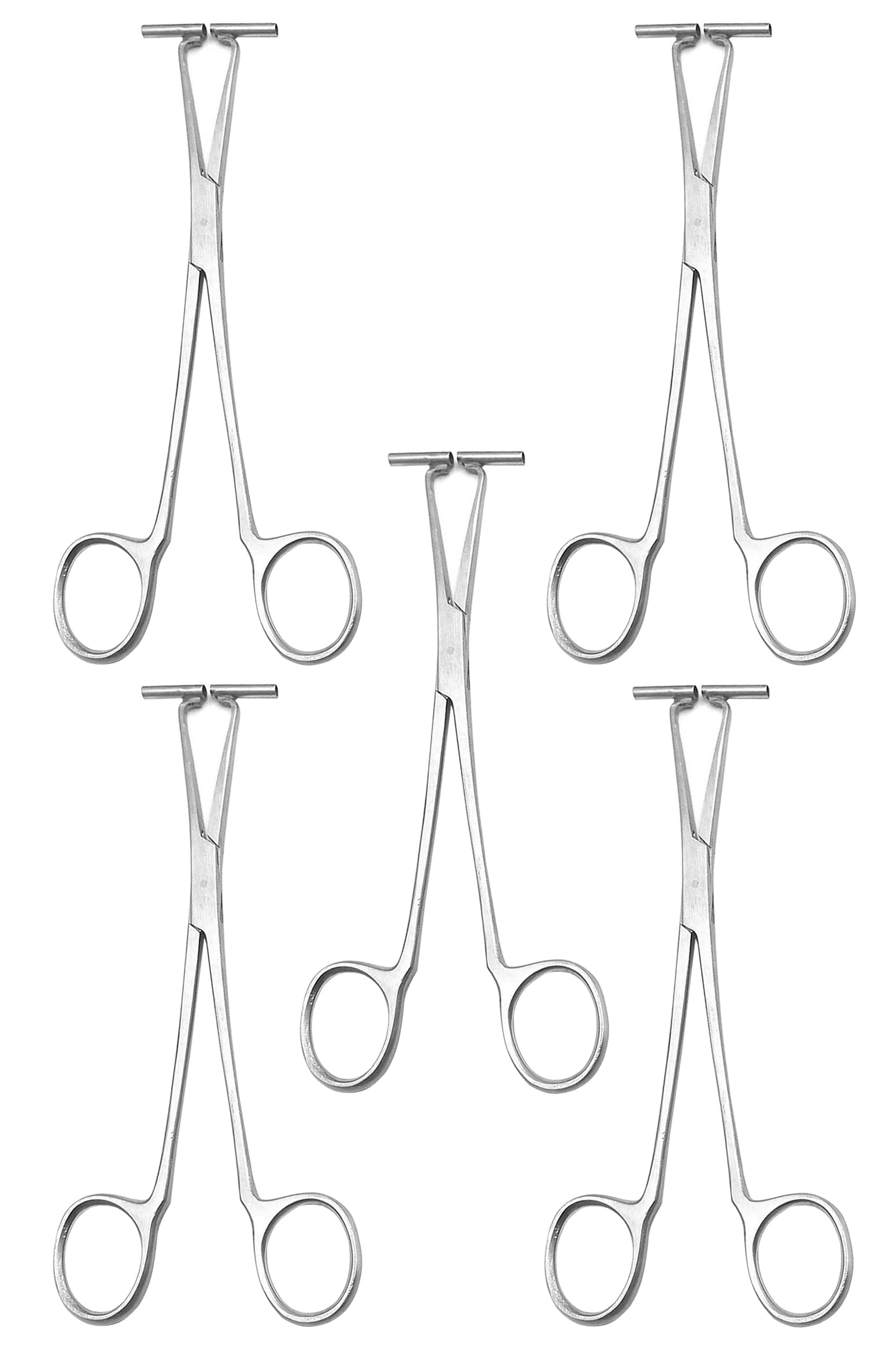 AAProTools 5pc Stainless Steel Septum Forceps Piercing Tool Piercing Supply for Nose/Tongue (Nose Septum Forceps)