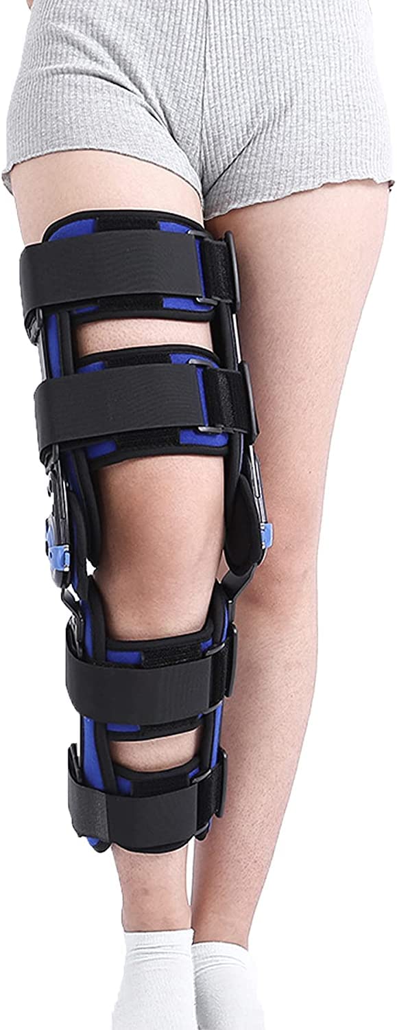Rodilleras menisco y ligamento para Artritis Rodilla con bisagras ROM Post Op Knee Brace for artritis LCA Menisco lágrimas ajustables estabilizador de apoyo ortopédico médico después de la cirugía ost