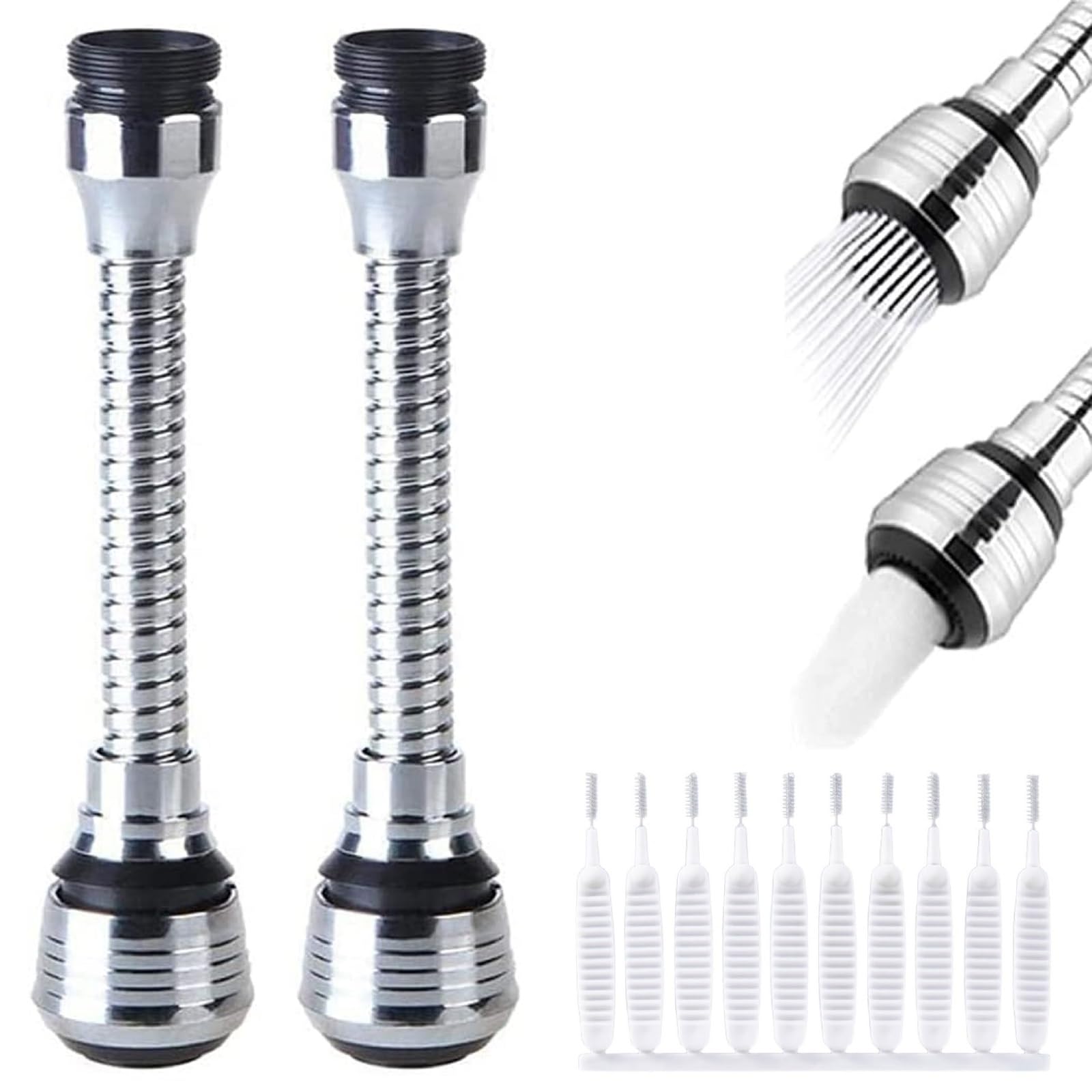 Aireador Grifo Cocina,Extensor Aireador Grifo Lavabo,Ducha para Fregadero de Cocina,2PC Extension Difusor Atomizador Universal, Grifo Lavabo,Flexible de Grifo 360º Pulverizador Adaptador Grifo Cocina