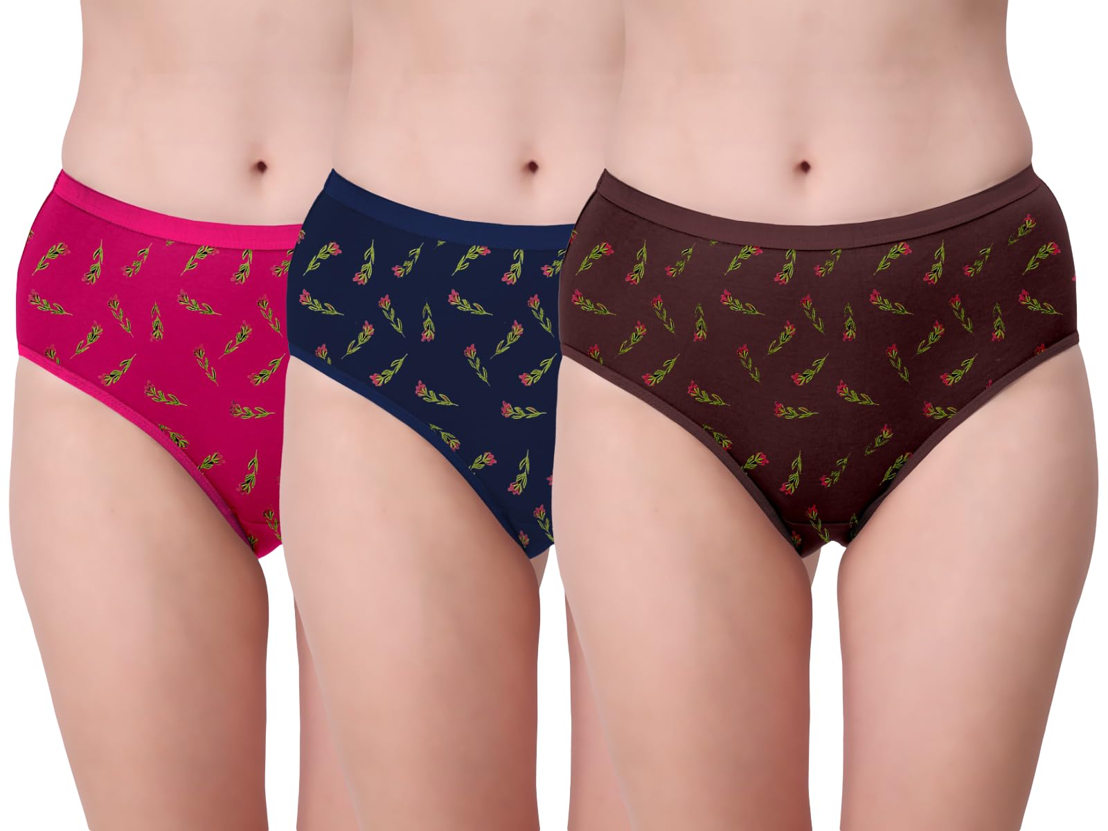 Women’s Cotton Bikini Panties Pack of 3 | Soft Stretch Printed Hipster Briefs | Comfortable Everyday Innerwear for Women & Girls | Multicolor-image-38