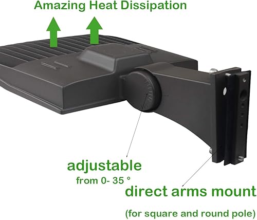 Miniatura 9 de Luces LED de poste de estacionamiento de 100 W, sensor de fotocélula del atardecer al amanecer, protección contra sobretensiones integrada, 1-10 V