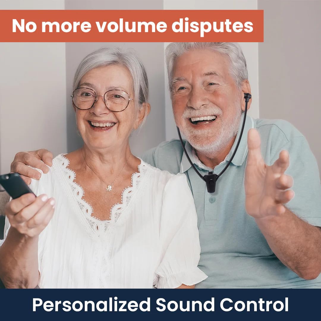 Gold - Digital Wireless Headset System for TV with Earbuds - Ideal for Seniors or Hearing Impaired - All TVs Compatible, No line of Sight Required, 100 ft. Range, Rechargeable 12hr Battery