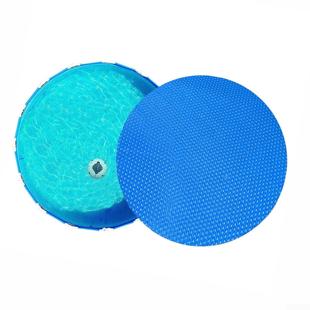 Runde Solar-Poolabdeckung, blau, für oberirdische Pools, Wärmedämmung, Heizdecke, reduziert Verdunstung, hält Wasser warm und sauber, für Outdoor-Schwimmzubehör, 15 Mil(C)