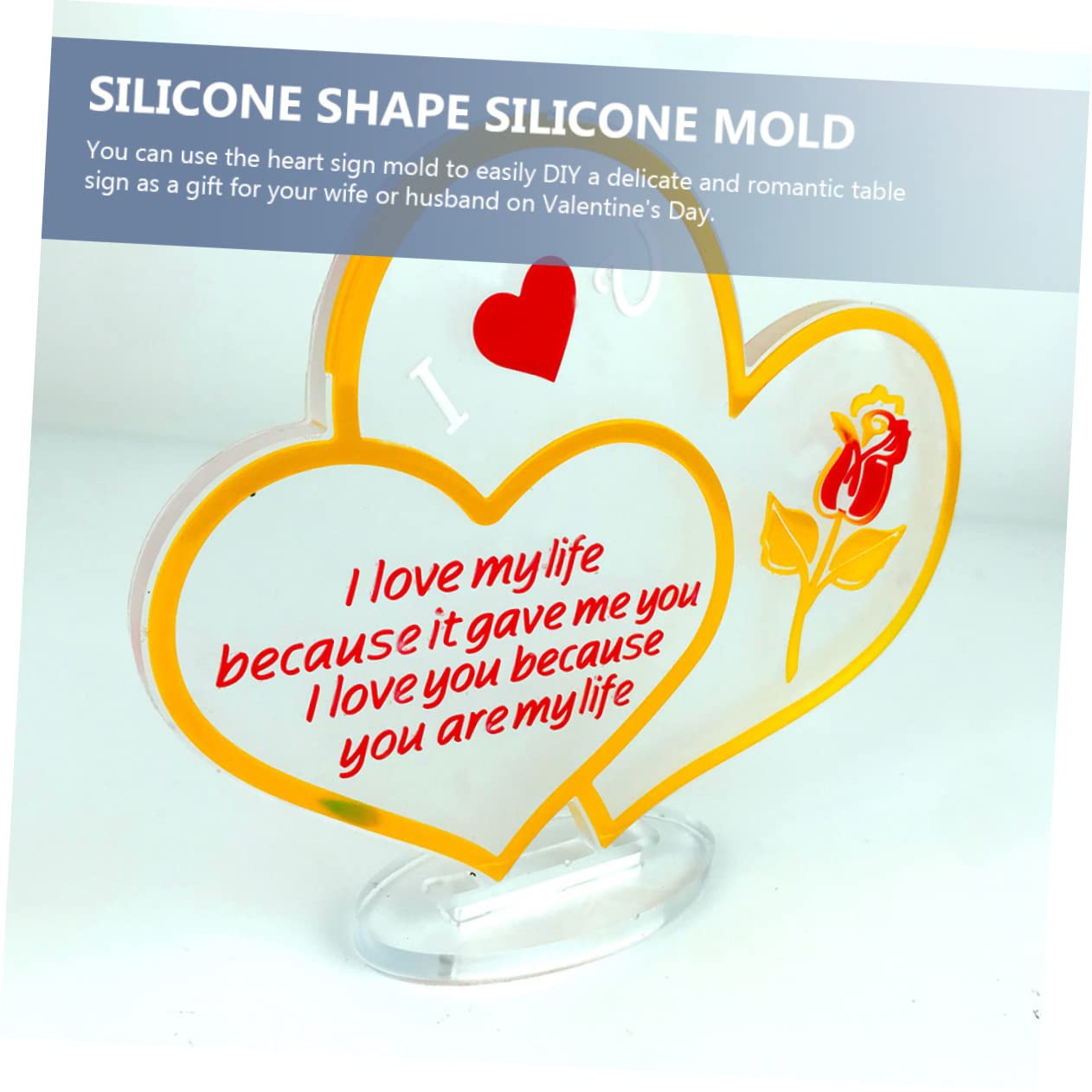 Tofficu 5 Ensembles Moule Pendentif Amour Anti Moule réutilisable à Bougie joyaux du Coeur cœur kit de de Bricolage époxy pour Le Bricolage Gel de silice